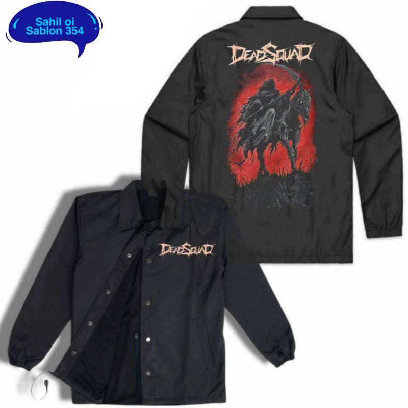 JAKET COACH DEADSQUAD BLACK PLAGUE, ISYANA SARASVATI, PARANOID SKIZOID, PASUKAN MATI, SNACKE GOAT Ba