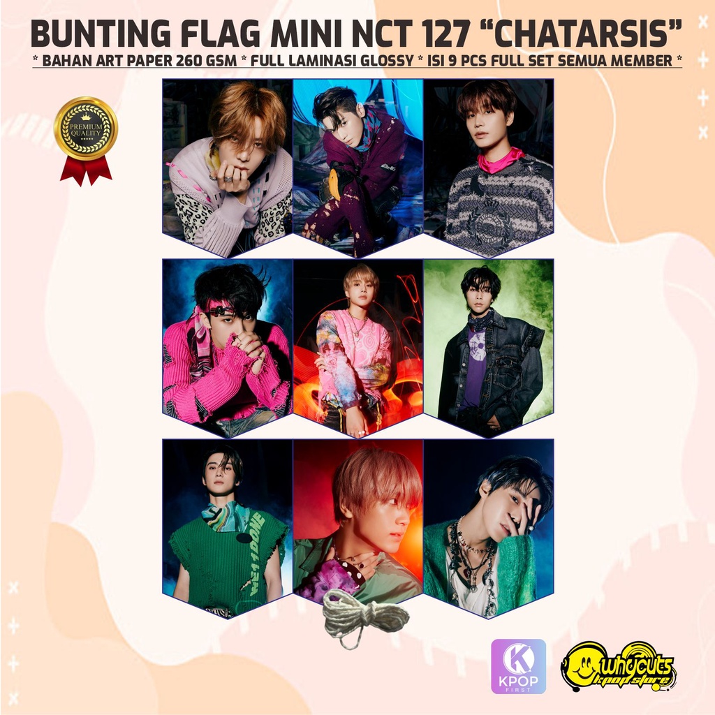 BUNTING FLAG / GARLAND FLAG MINI PREMIUM NCT 127