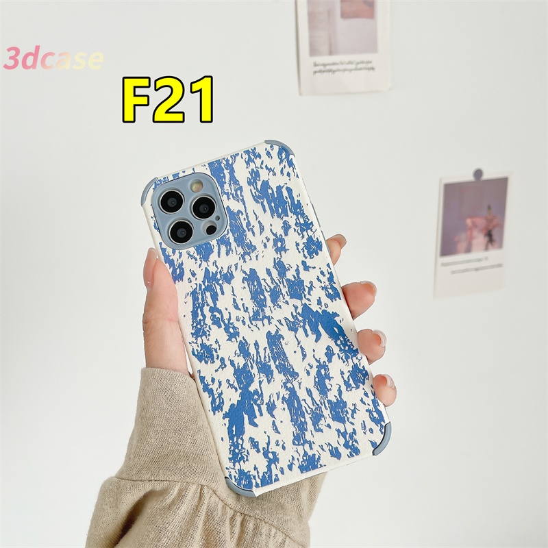 Casing Soft Case Realme C25 C21 C20 C15 C12 C11 2021 5 5S 5i 6i C17 7i C1 C2 C3 C3i C25S C20A realme Narzo 20 10 10A 20A 30A A15 A15S A54 A7 A5S A12 A9 A5 A53 A33 2020 A52 A72 A92 Fashion Graffiti Camera Lens Protection Lamb Skin Leather Phone Case