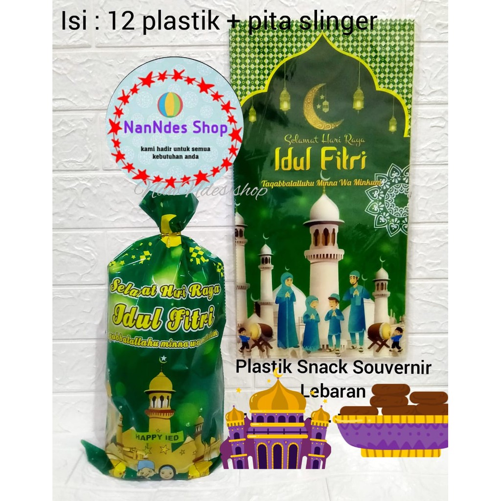 

Plastik Snack Lebaran 12 pcs / Souvenir Idul Fitri Plastik Opp Bingkisan Kado Lebaran / Snack Parsel