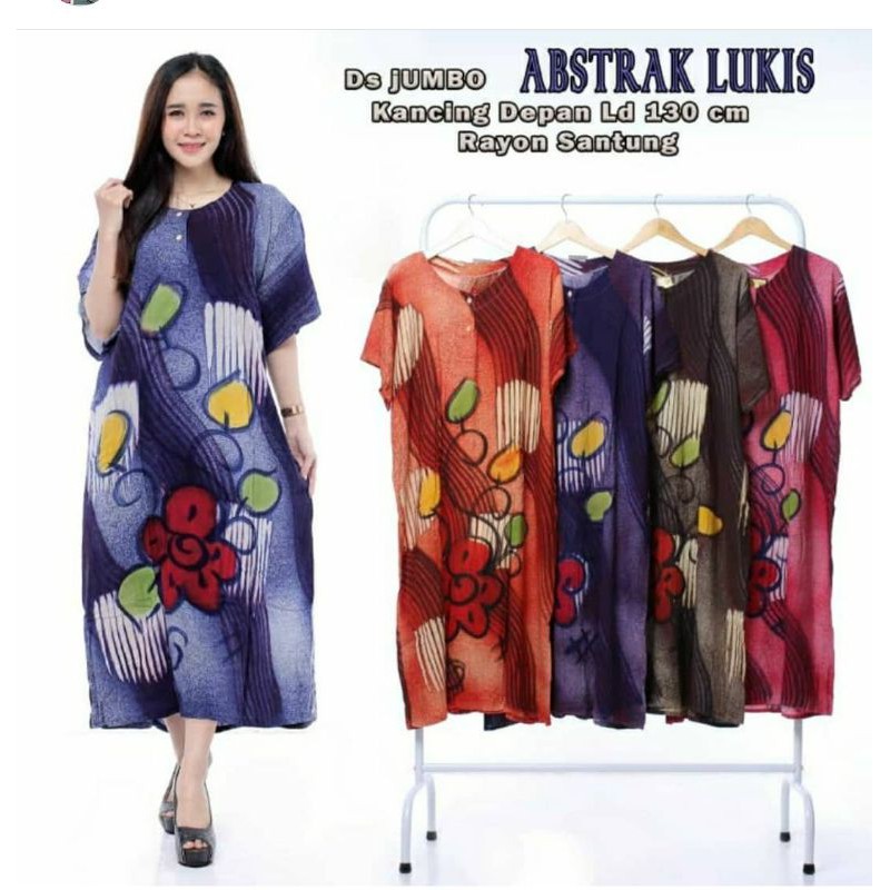 Daster abstrak lukis jumbo