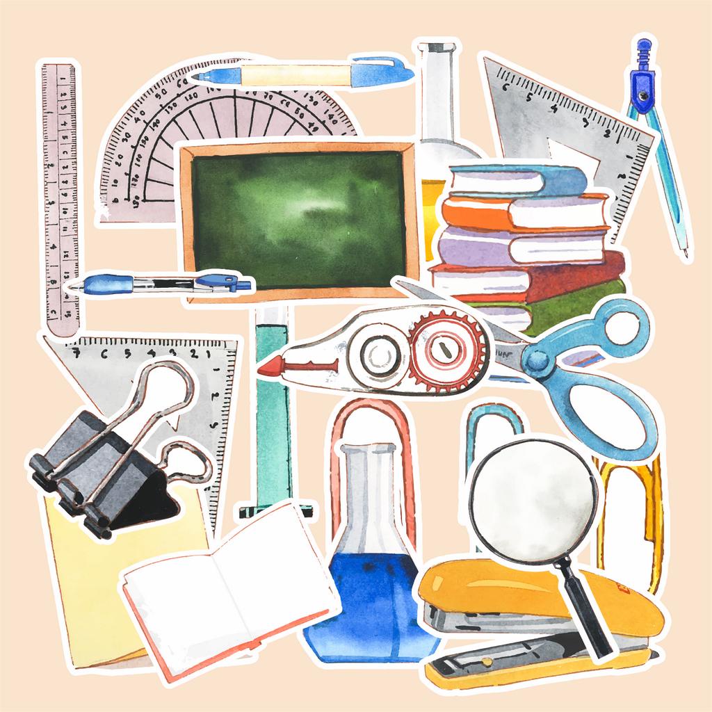

( 50 pcs ) Random stiker satuan tema SCHOOL|murah\stiker scrapbook