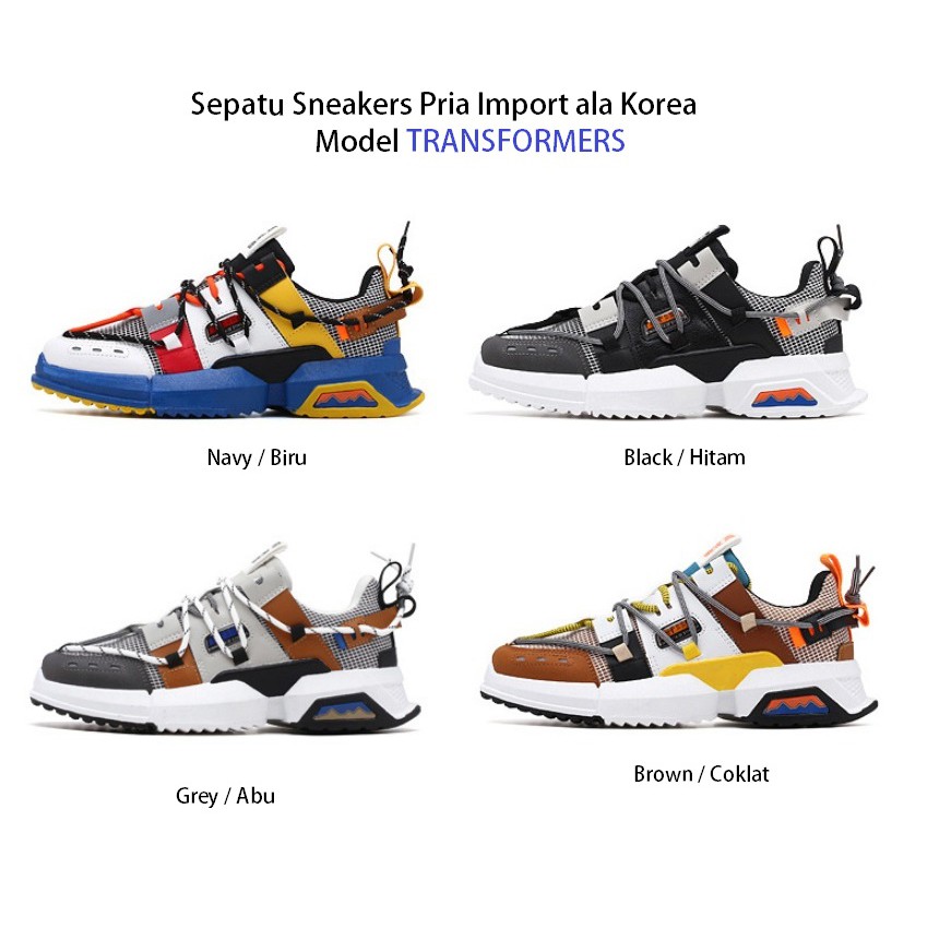 Sepatu Sneakers Fashion Pria - Sepatu Pria casual jalan2 trendy keren  kualitas Super Premium 198