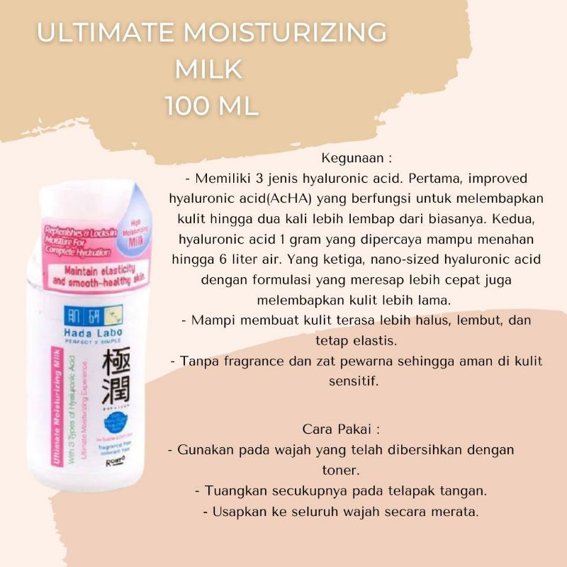 (FULL)HADA LABO Gokujyun Ultimate Mosturizing Series (cleansing, face wash, lotion/toner, face mist)