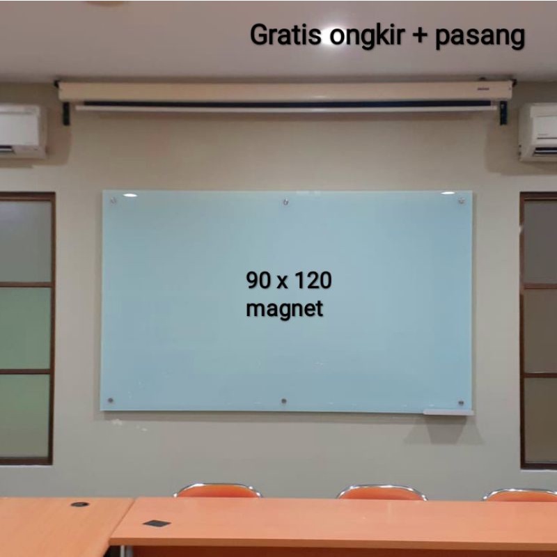 

glassboard papan tulis kaca 90 x 120 cm