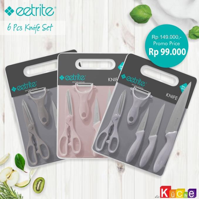 

PROMO EETRITE 6 PCS KNIFE SET/ SET PISAU, TALENAN, PENGUPAS, GUNTING MURAH