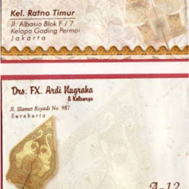 

Amplop Nama Kecil