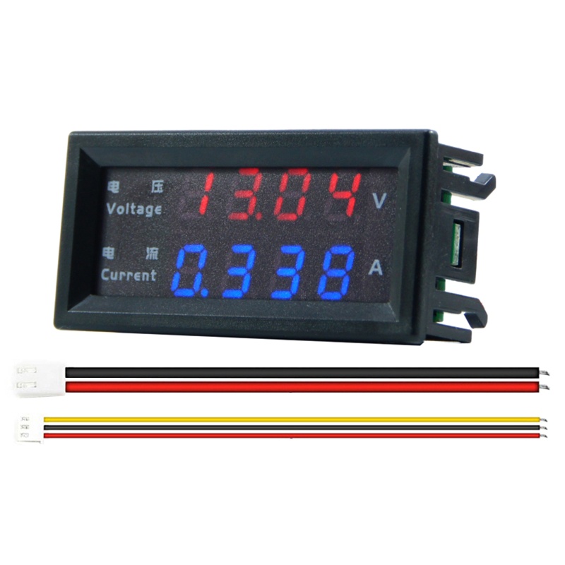 Cre Dc 100v 200v 10a Voltmeter Ammeter 4 Digit Presisi Tinggi Display Digital Led Ganda