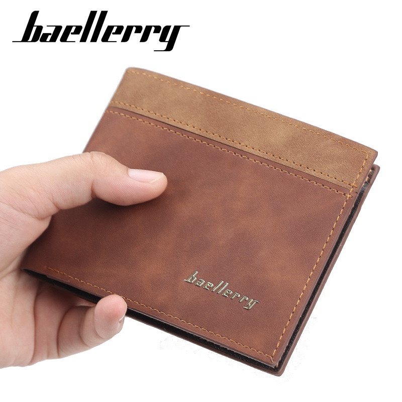 ORIGINAL BAELLERRY DOMPET UANG LIPAT TEBAL BAHAN KULIT SINTETIS DR036