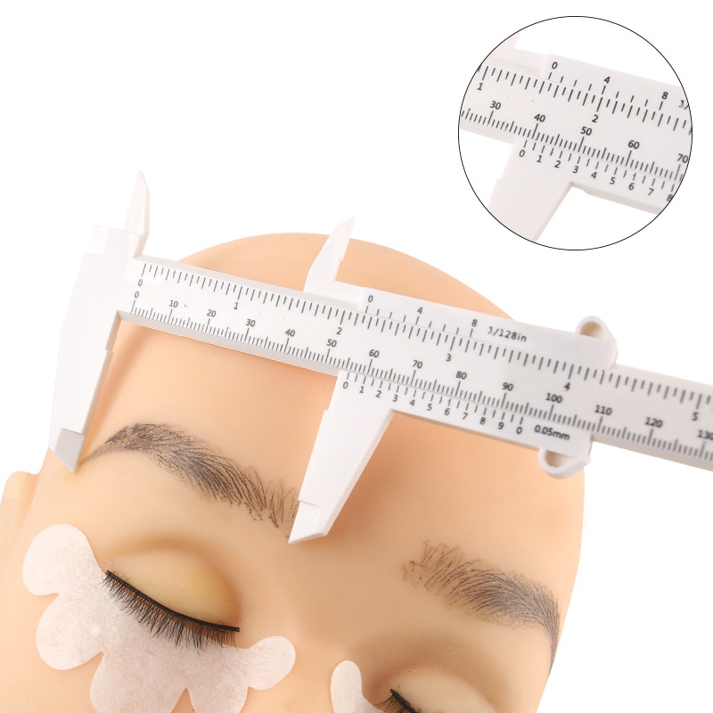 150mm Portable Plastik Untuk Makeup Alis Mengukur Vernier Caliper Permanen Tato Aksesoris Perlengkapan Penggaris Alat Ukur