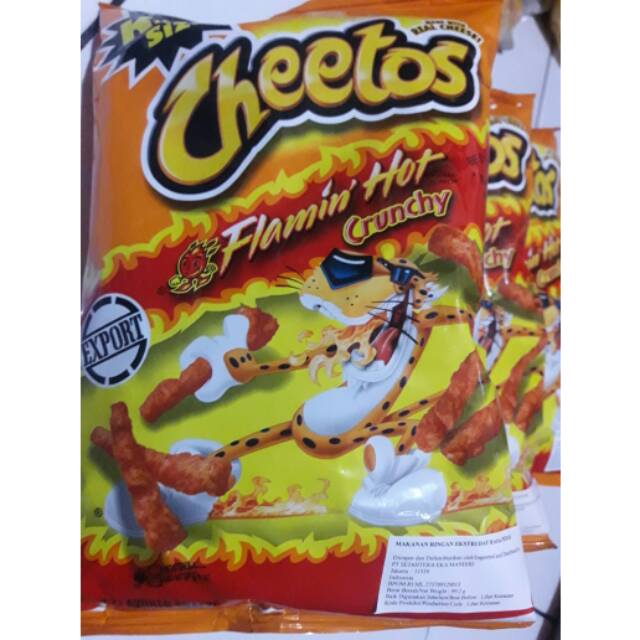 

cheetos cetos flamin hot crunchy snack 99.2 gr