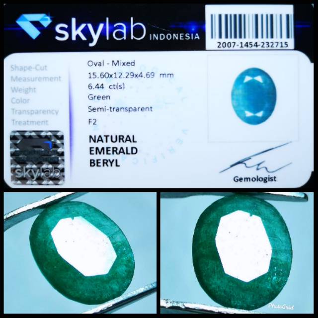 [COD] NATURAL GREEN EMERALD BERYL CUTTING