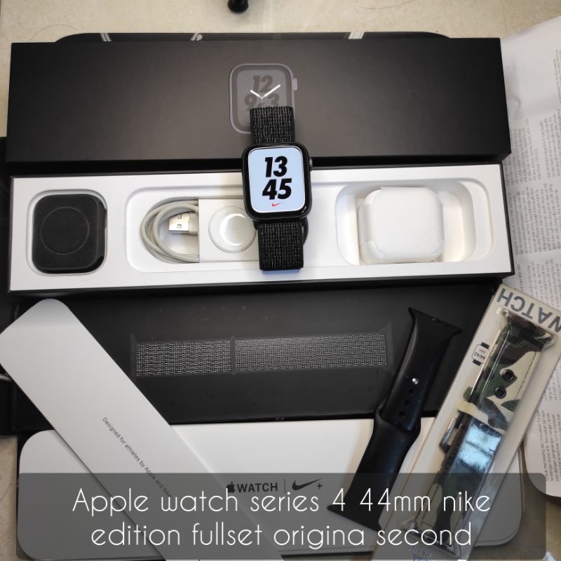 apple watch series 4 44mm nike edition iwatch 4 fullset original second mulus
