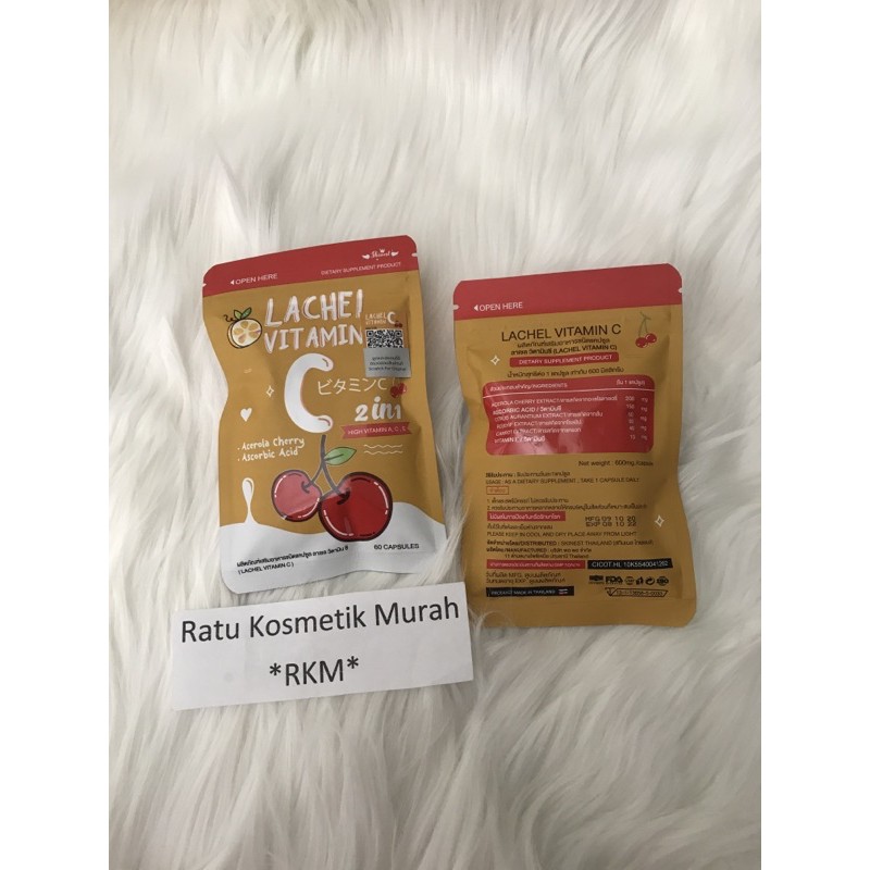 ( READY) LACHEL VITAMIN C BY SKINEST THAILAND 100% ORI / SUPPLEMENT UNTUK PEMUTIH KULIT