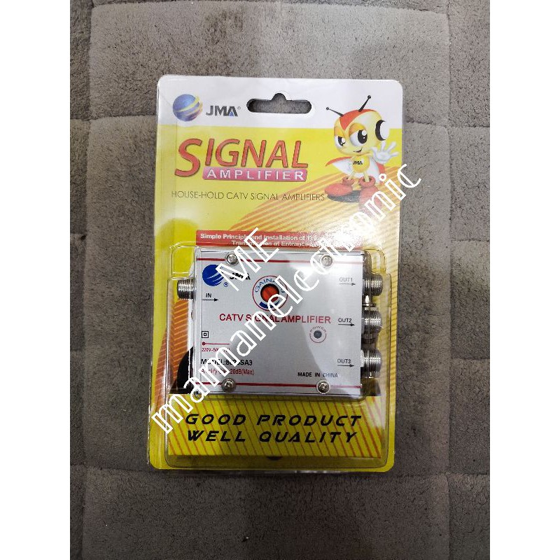 Splitter Booster Cabang CATV / Signal Amplifier / Penguat Signal TV 3 Way