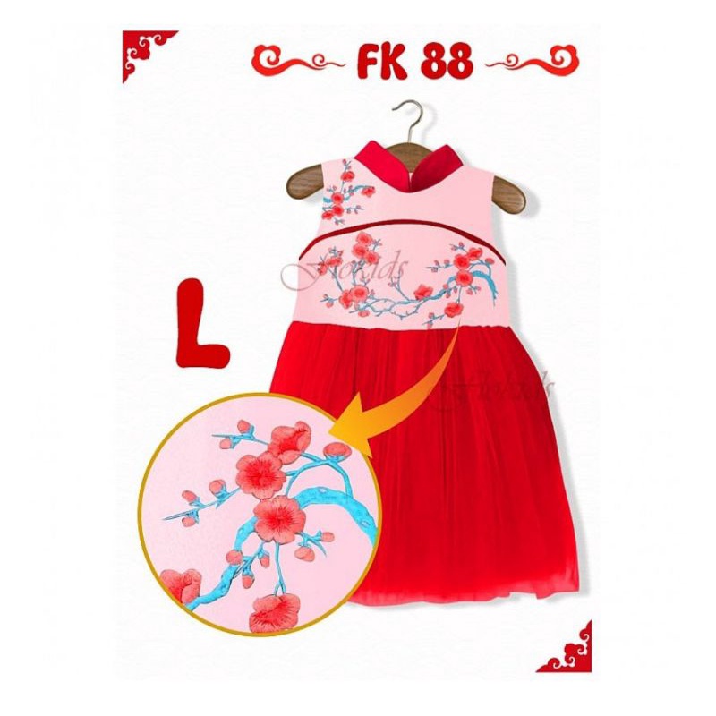 Baju Imlek Anak Kecil Cewek Perempuan Balita Cina China Chinese New Year Years Imlek 1 2 3 4 5 6 7 8