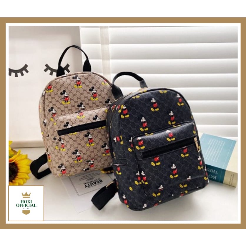 [COD] Tas Ransel Mini MICKEY MOUSE Tas Kecil Wanita Ada Slot Tablet Korean Style Bagpack Murah HokiOfficial