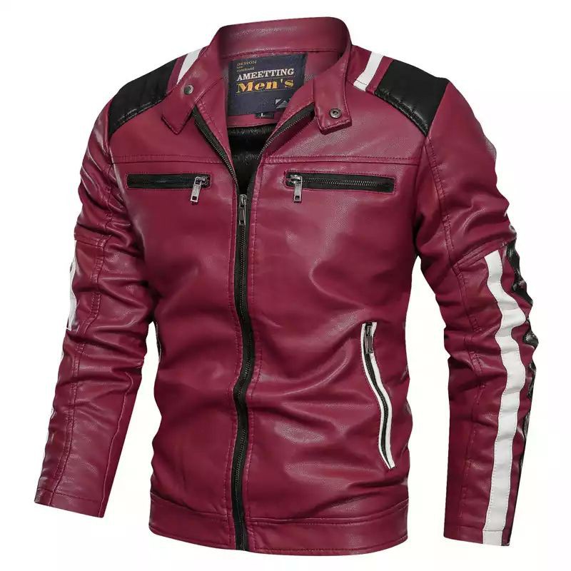 JAKET KULIT ASLI-JAKET KULIT PRIA-JAKET KULIT SUPER PREMIUM WARNA MAROON