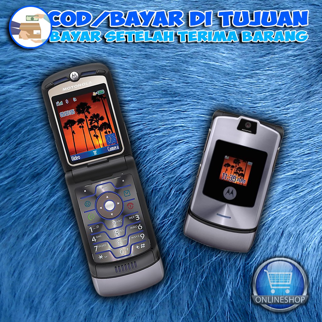 Motorola V3i Single Sim Lipat Jadul Bergaransi