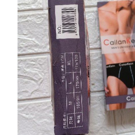 3pcs_ CD C-k  celana dalam pria cailan Kelin m.l.xl / CD pria karet boxer cailan kelin - SEGI TIGA