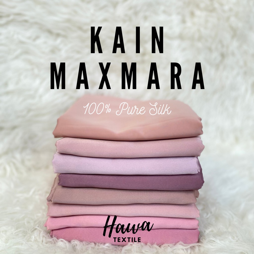 Jual Kain Maxmara Pure Silk Sateen Satin Murah 0.5 meter | Maxmara