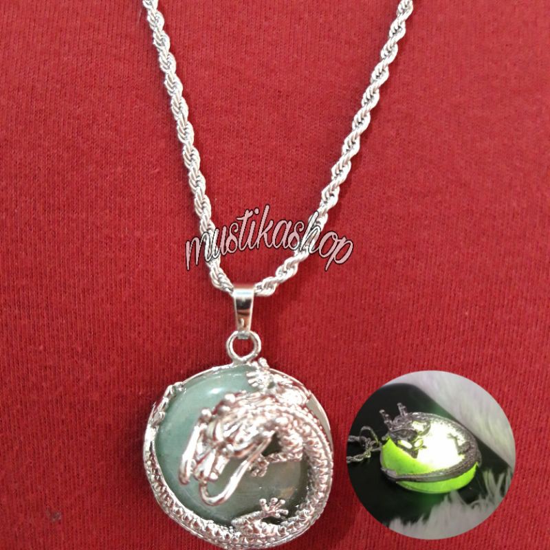 ORIGINAL Kalung Liontin Batu Giok Lilitan Naga Asli Untuk Pria/Wanita Termurah