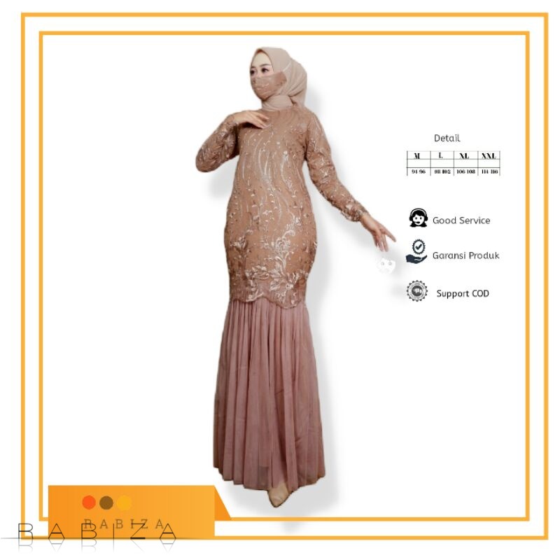 SF Gamis Brokat Model Duyung Pesta Wisuda