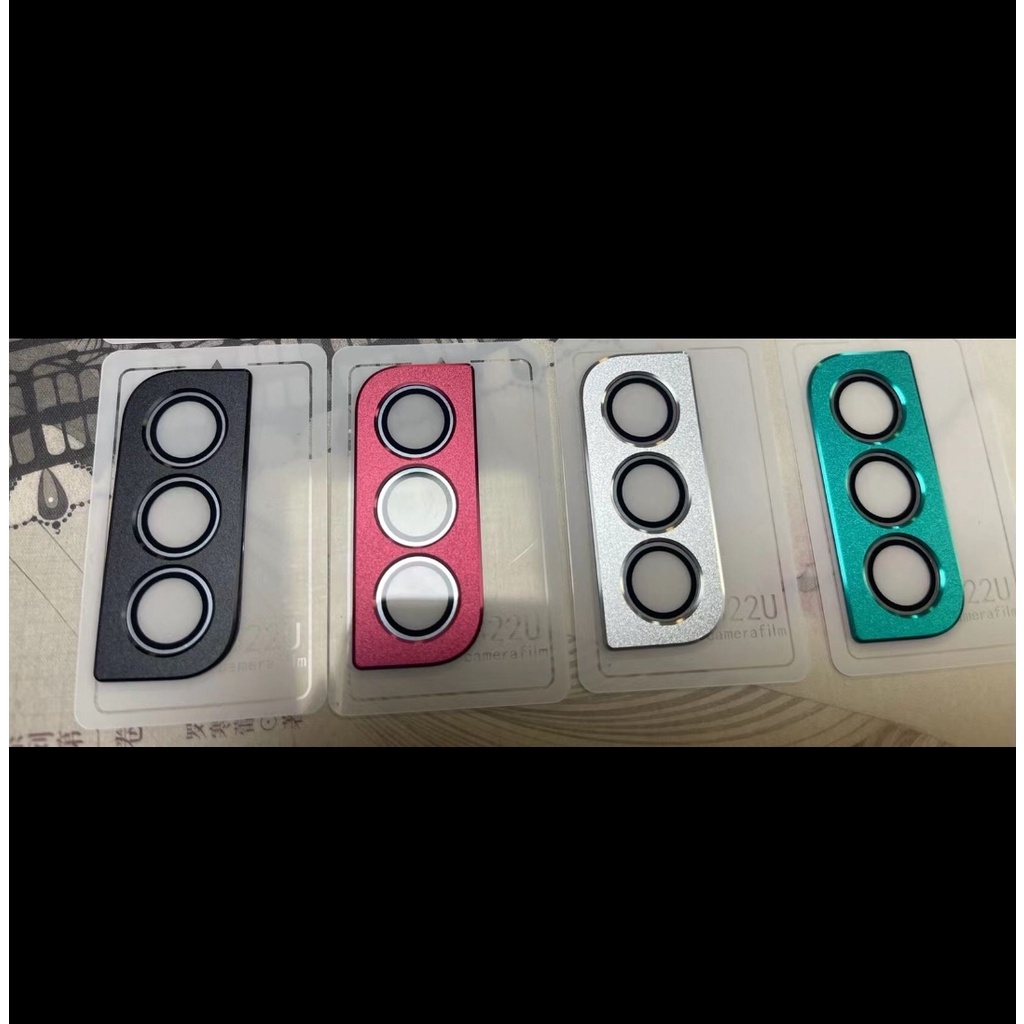 METAL RING TEMPERED GLASS Camera Pelindung Kamera Samsung S22 S21 S22 PLUS S22+