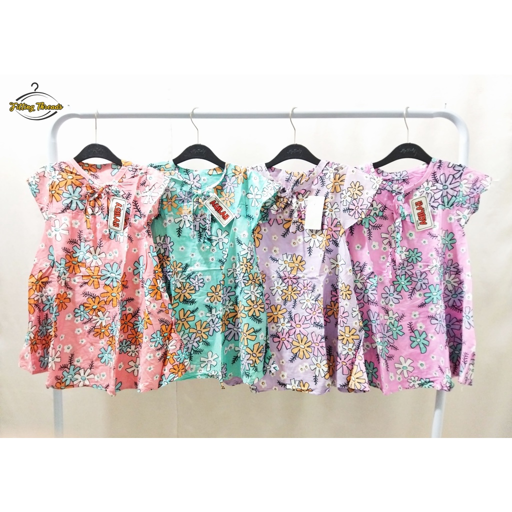 Dress Klok Anak Bayi Perempuan/ Dres Balita Cewek Motif 1 2 Tahun