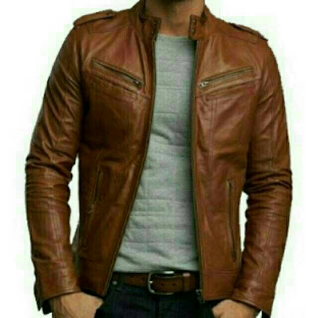 JACKET KULIT SINTETIS.JACKET SEMI KULIT MOTOR CYCLE