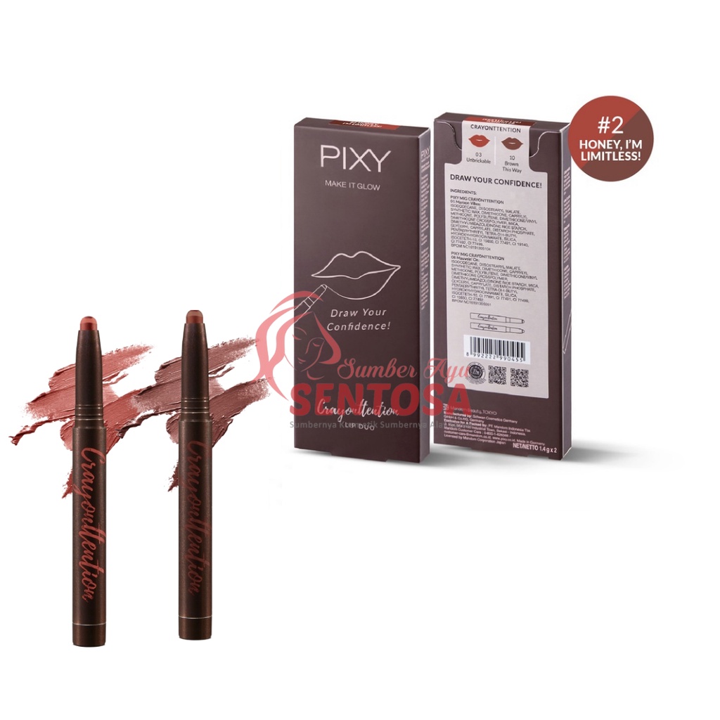 PIXY MAKE IT GLOW CRAYONTTENTION LIP DUO