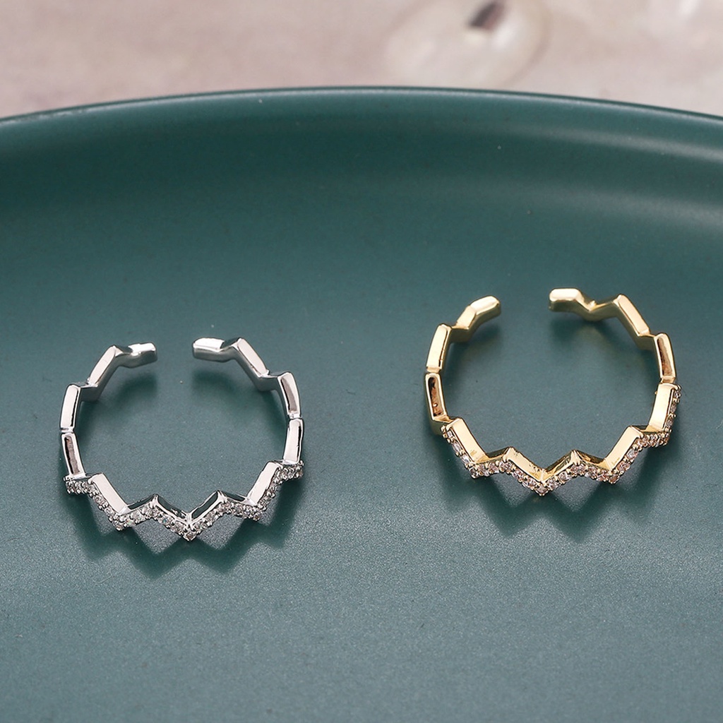 Hu Hu Hu Hu Hu Alat Bantu Pasang Kacamata♡ Cincin Bentuk Gelombang Bahan Alloy Dapat Disesuaikan