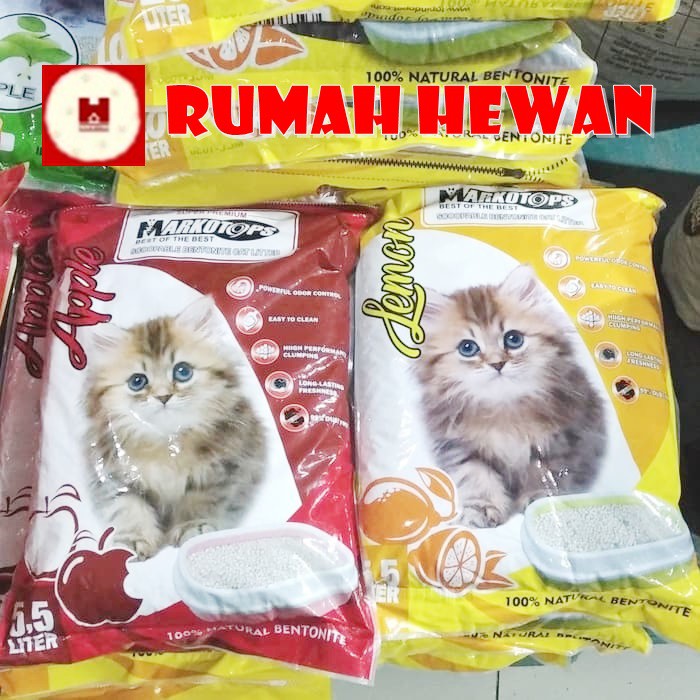 Pasir Kucing Markotops 5,5L All Varian - Cat Litter Markotop