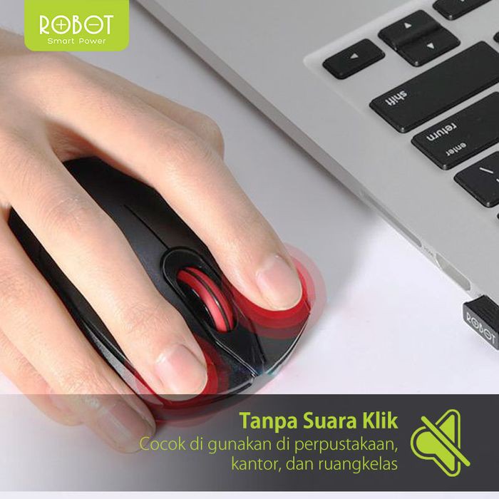 ROBOT M310 Wireless 2.4 GHz Optical Mouse ORIGINAL Resmi 1 Tahun