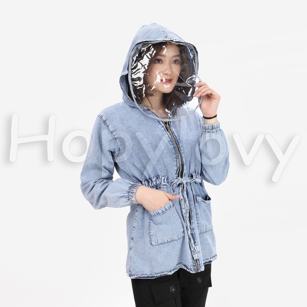 HOPYLOVY - Jaket Hoodie Wanita Anti Corona Selvia