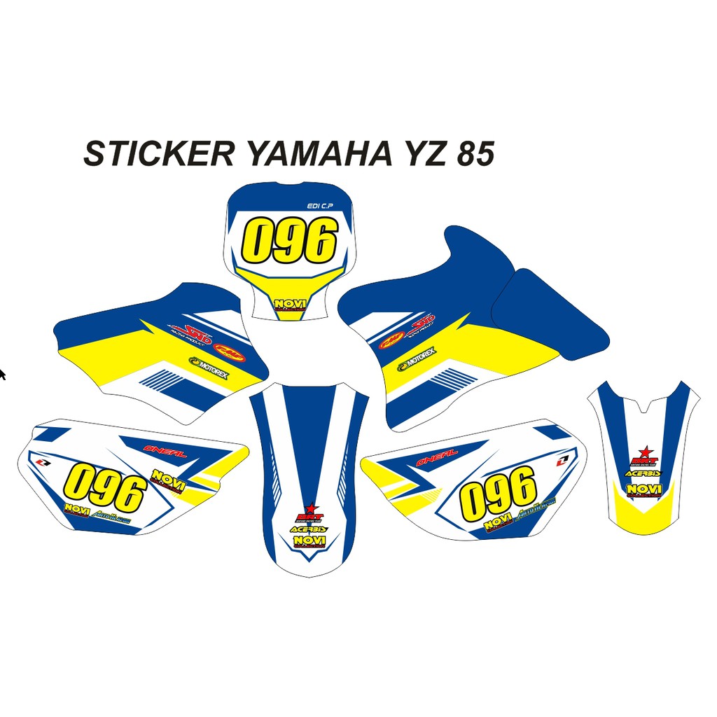 Stiker Decal YAMAHA YZ 85 YZ New YZ Modif Bebek Custom Sticker (17)