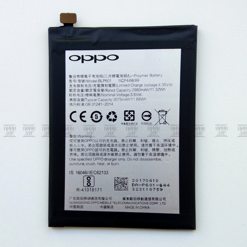 Baterai Oppo F1S A59 BLP601 Original OEM Batre Batrai Battery BLP 601 HP F1 S Handphone