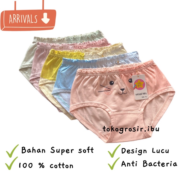 CD Celana Dalam Anak Perempuan Cewek Remaja 2-12 tahun Cd Celana Dalam Boxer Anak Perempuan Katun