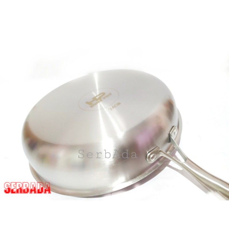 A1 Wajan Penggorengan Stainless Steel Anti Lengket Fry Pan Stainless Non Stick 24cm