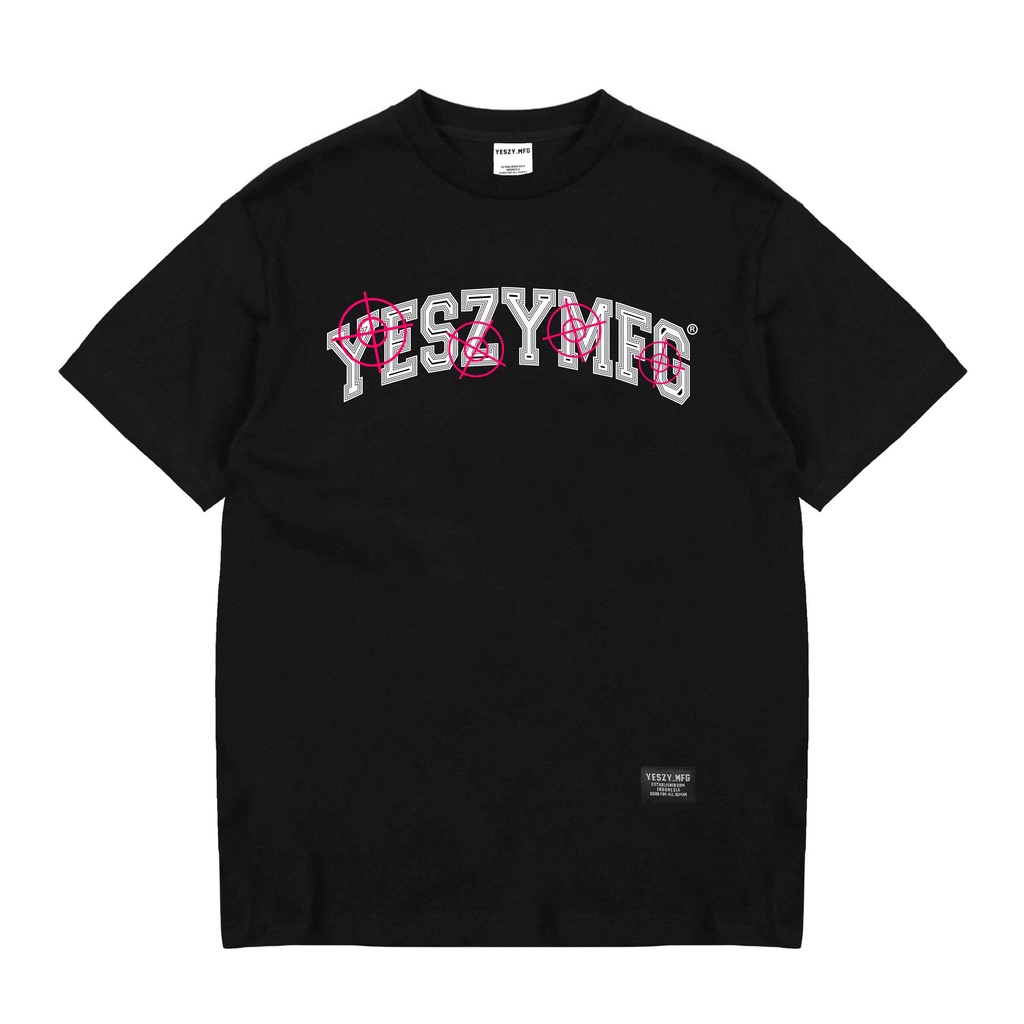 YESZY.MFG Tshirt Black Cyber Target F White