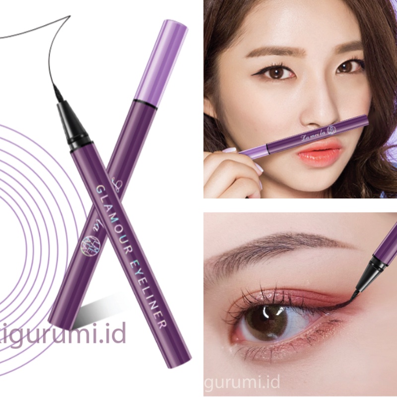 LAMEILA Eyeliner Long Lasting Waterproof Eye liner Ungu LA139 824