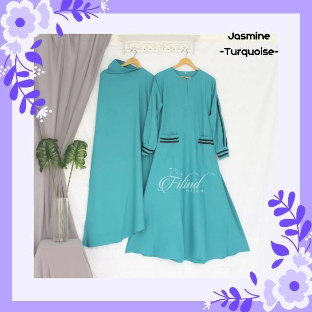 JASMINE GAMIS SYAR'I PREMIUM BAHAN MOSCREPE