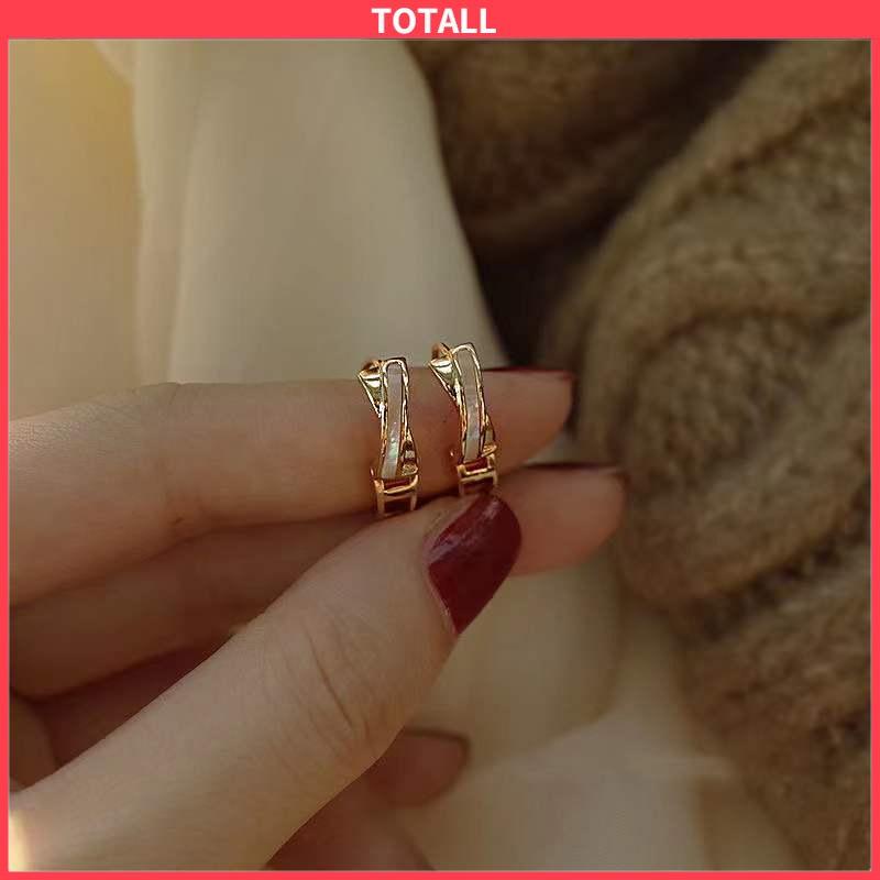 COD Fritillary Cross Anting Wanita Musim Panas Sederhana High-end Stud Earrings-Totall