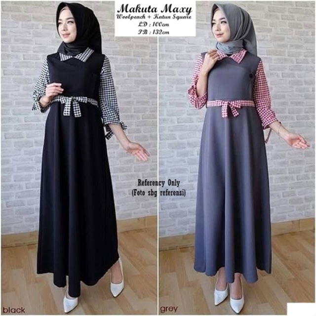 Baju Muslim Gamis Dress Muslim Baju Muslim Terusan Muslim Shopee Indonesia