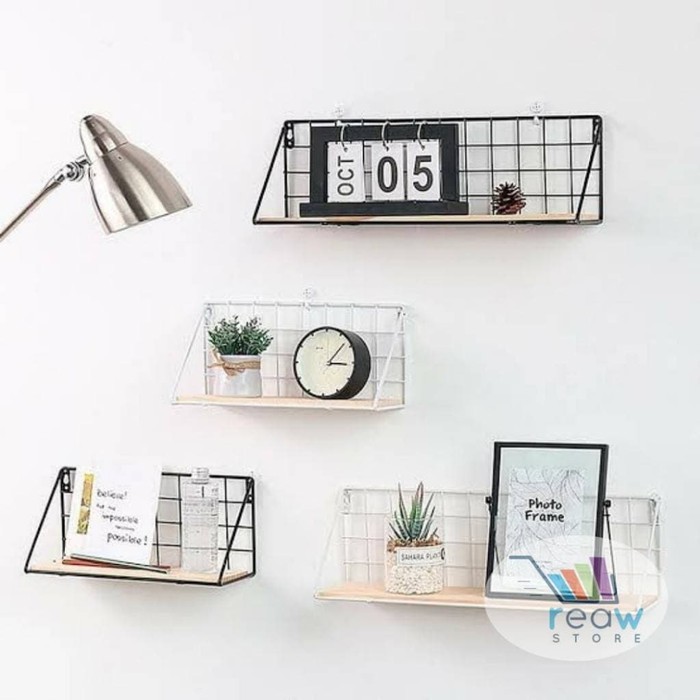 Order Langsung Rak Dinding Tempel Tatakan Besi / Hanging Storage Rack RADIT - Papan Kayunya Diskon