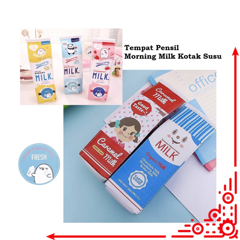 

mj / TP0038 Tempat Pensil Morning Milk Kotak Susu