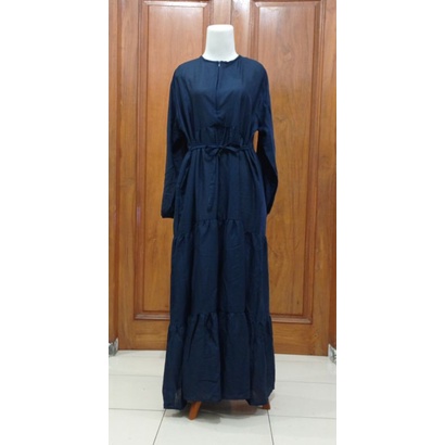 GAMIS SUSUN RAYON PREMIUM-Biru navi