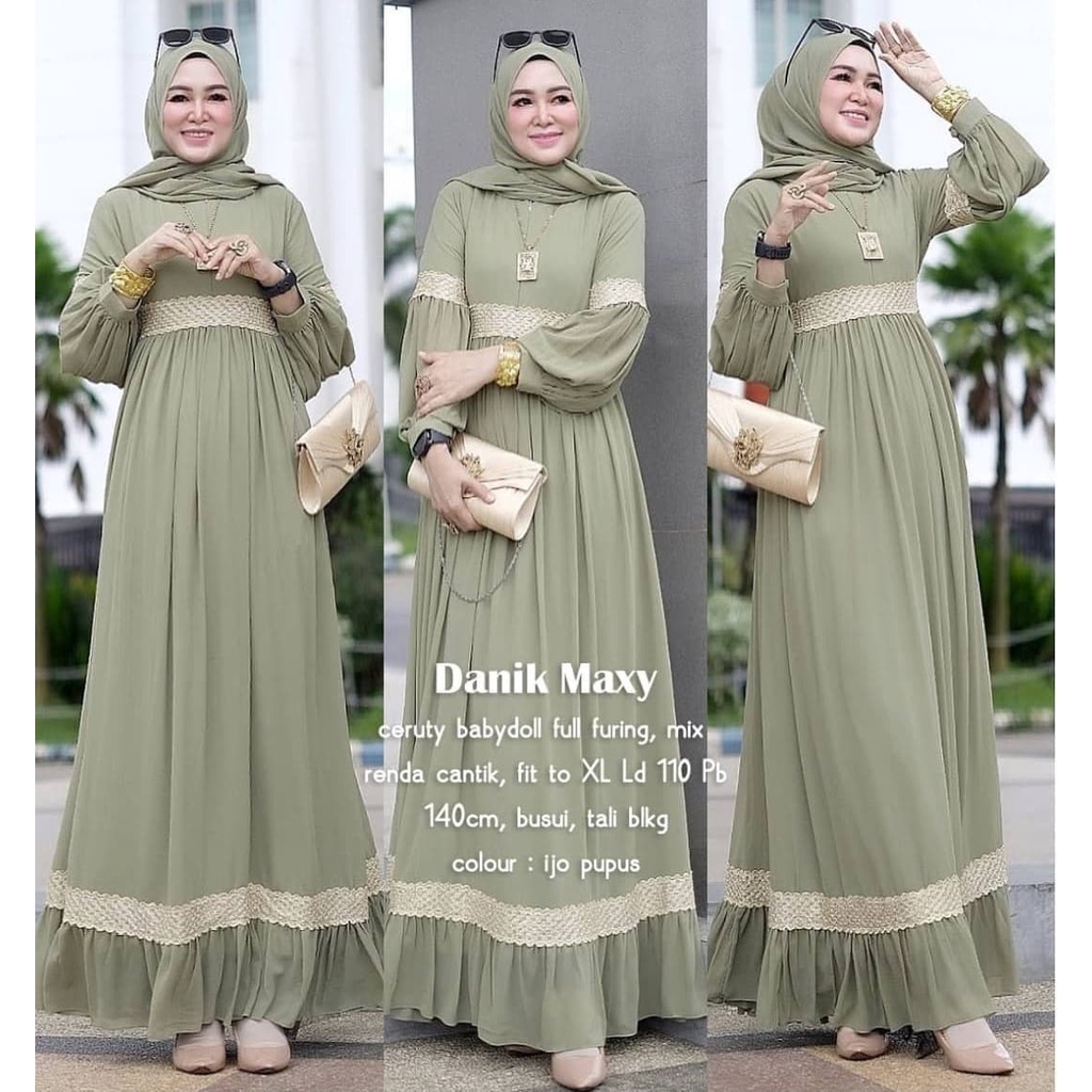 Danik maxy / gamis renda / gaun pesta / maxi dress