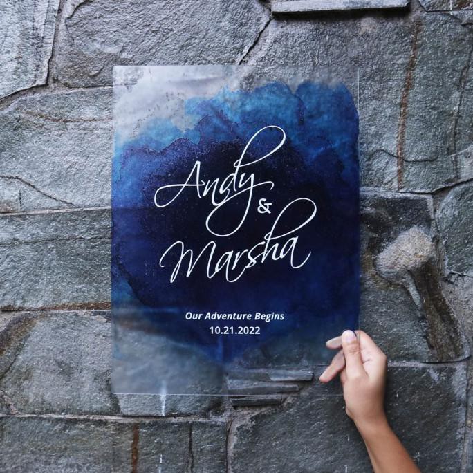 

✨ BISA COD ✨ Welcome Sign | Akrilik Printed | Galaxy Brush | 30 x 45 cm TERPERCAYA Kode 695