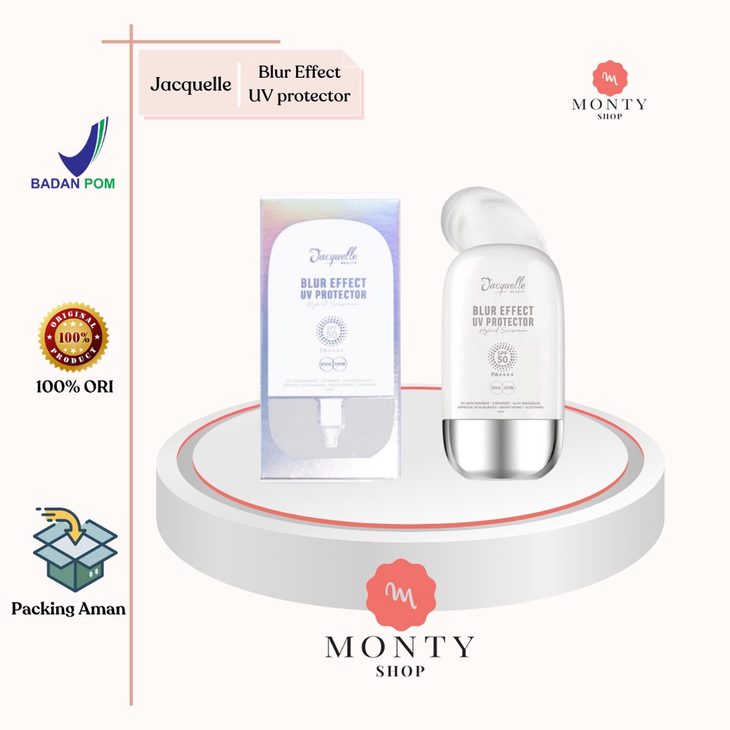 Jacquelle Blur Effect UV Protector : Hybrid Sunscreen SPF 50 PA++++ Sun Protector Jacquelle Blur Eff